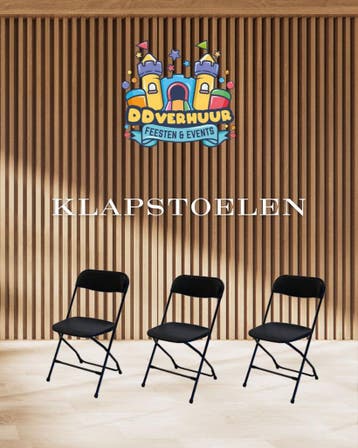 Klapstoelen huren – €1,35 p/dag, per stuk, Zo goed als nieuw