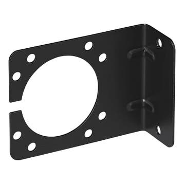 Stekkerdooshouder metaal gehoekt 9,25 x 7 cm - voor 7/13 pol, Ophalen of Verzenden, Nieuw
