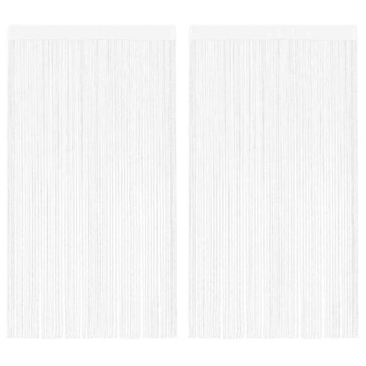 vidaXL Draadgordijnen 2 st 100x250 cm wit, Huis en Inrichting, Stoffering | Gordijnen en Lamellen, Wit, Nieuw, Verzenden