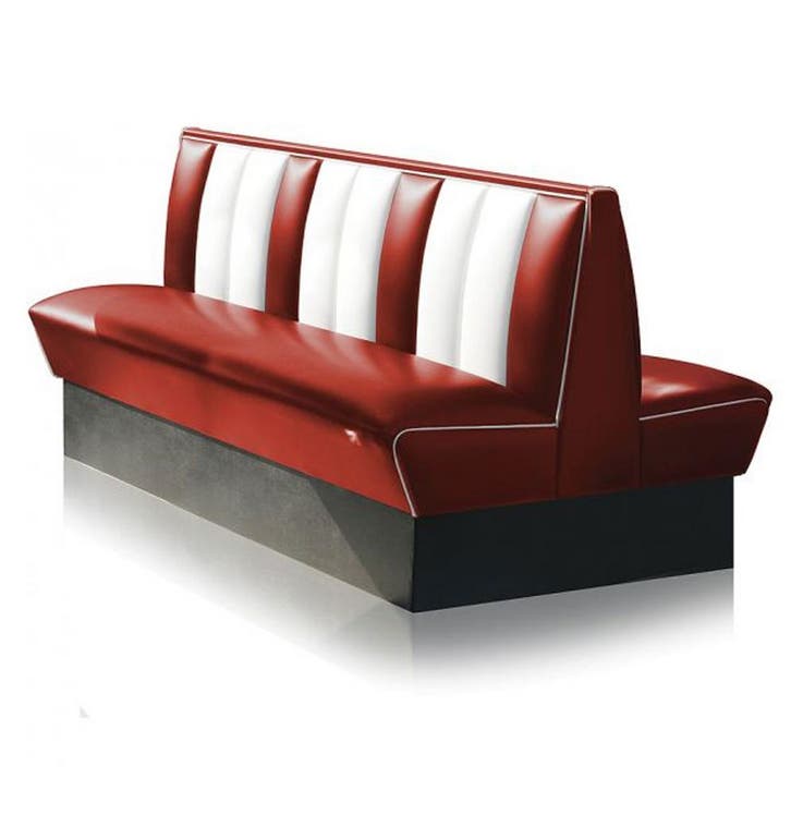 Classic Dubbele Retro Diner Bank Bel Air HW150 Ruby, Huis en Inrichting, Banken | Bankstellen, Ophalen