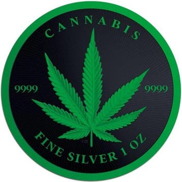 Tsjaad. 5000 Francs 2024 1 oz Chad Cannabis Cyber Green