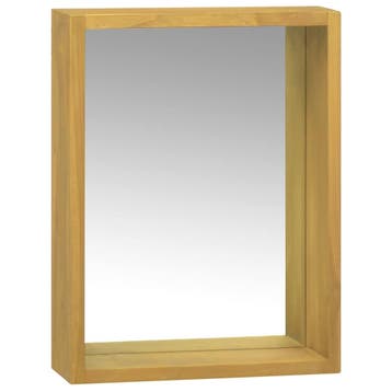 vidaXL Spiegelkast 30x10x40 cm massief teakhout, Verzenden, Nieuw