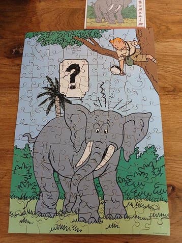 Hergé/Moulinsart luxe houten legpuzzel loupe gelimiteerde, Nieuw