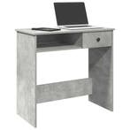 vidaXL Bureau 80x40x75 cm bewerkt hout betongrijs, Huis en Inrichting, Bureaus, Verzenden, Nieuw