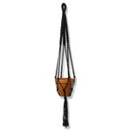 Plantenhanger Jazzy Zwart - Katoen - Macramé -, Ophalen of Verzenden, Nieuw