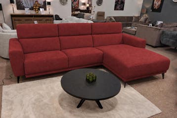 Loungebank Enschede - hoekbanken - Rood, Huis en Inrichting, Nieuw, 150 cm of meer, Stof, 250 tot 300 cm