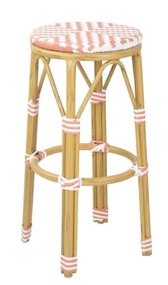 Parijse Stijl PE Rotan Barkrukken Koraal (2 Pack), Verzenden, Nieuw in verpakking