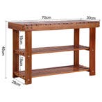 2-in-1 schoenenrek en bank gemaakt van acaciahout - 70 cm, Verzenden