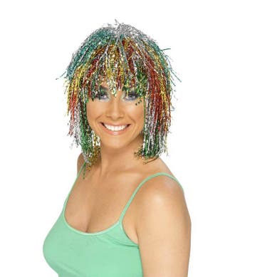 Pruik twinkle kleurig, Verzenden, Nieuw