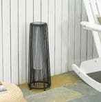 Rotan Vloerlamp op Zonne-energie met Zwarte Auto Bediening, Verzenden, Nieuw