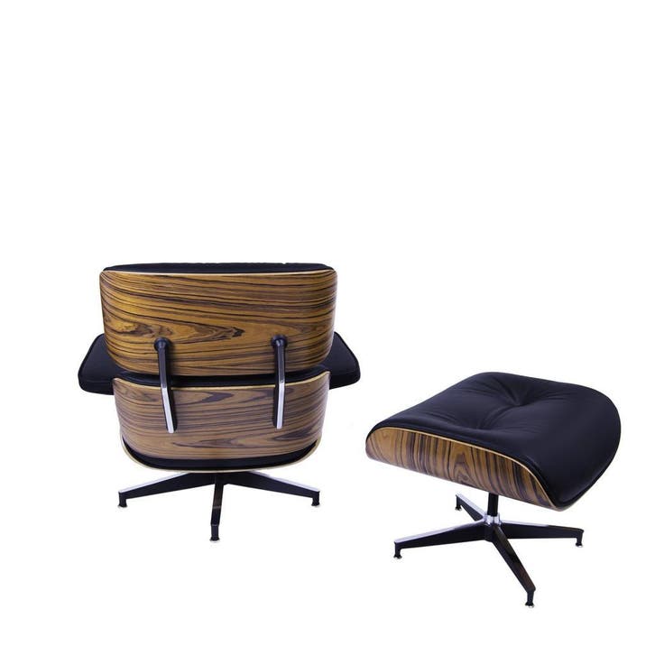 DD670 DD design | Lounge stoel met Hocker, Huis en Inrichting, Fauteuils, Nieuw, Hout, Leer, Metaal, Verzenden