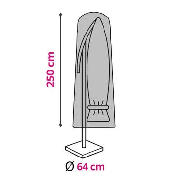Zweefparasolhoes | Perel | 250 x Ø 64 cm (Tot 4.5 meter, PP), Tuin en Terras, Verzenden, Nieuw