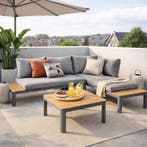Modulaire loungeset 3-delig – grijs - 2 x tweezitsbank + 1 x, Huis en Inrichting, Verzenden