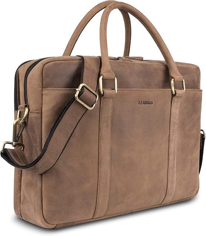 Schouder- laptoptas LEABAGS (model Istanbul), Sieraden, Tassen en Uiterlijk, Tassen | Schoudertassen, Ophalen of Verzenden