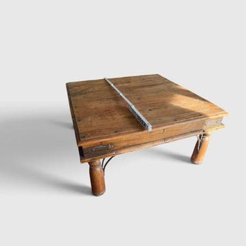 Bijzettafel - hard hout, IJzer