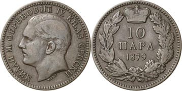 10 Para 1879, Serbien Milan Iv Obrenowitsch 1868-1889, Verzenden
