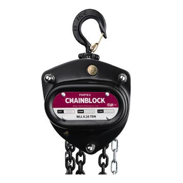 4× FORTEX Chain Block BASIC MKII 0.25 ton - 10 meter -, Verzenden, Nieuw