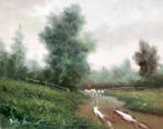 Enrique Beltrán Messa (1940-2006) - Paisaje con rebaño
