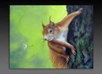 Gala - Squirrel animal painting Dandelion