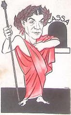 Man verbeeld als romein op spotprent (lijst optie, Lithos), Verzenden