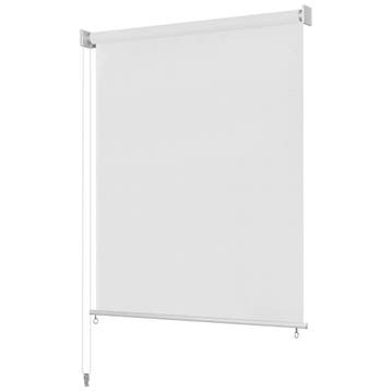 vidaXL Rolgordijn voor buiten 125(B)x140(H) cm wit, Huis en Inrichting, Stoffering | Gordijnen en Lamellen, Verzenden, Nieuw, Wit