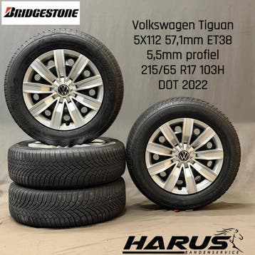 Originele Volkswagen Tiguan 17 inch winterwielen – 5QF601027, 16 inch, Banden en Velgen, Personenwagen, Gebruikt