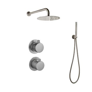 Sani Royal Inbouw Regendouche Doucheset Gun Metal Messing, Doe-het-zelf en Verbouw, Sanitair, Nieuw