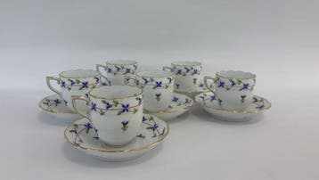 Herend - Mok (6) - Porselein - Set koffiekopjes