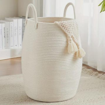 Bohemian Katoenen Opbergmand - Handgeweven Decoratieve Mand, Verzenden, Nieuw