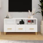 vidaXL Tv-meubel 102x36x50 cm bewerkt hout wit, 100 tot 150 cm, Verzenden, Nieuw, Minder dan 100 cm