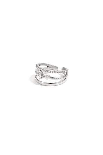 Goudlief 3 laagse ring met steentjes (Ringen), Overige materialen, Verzenden, Nieuw, Dame