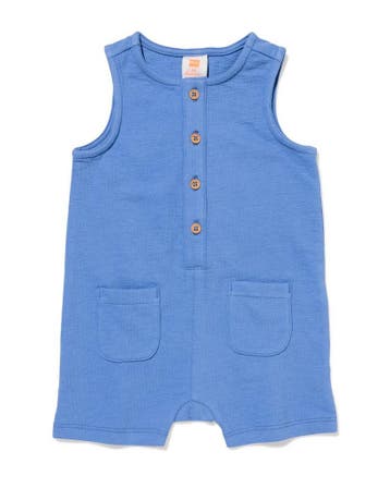 HEMA Baby jumpsuit jersey vissen blauw, Verzenden, Nieuw