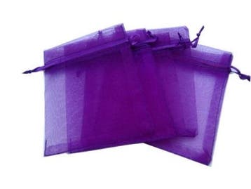 c.a. 100 x Organza zakjes 10 x 15 cm paars, Ophalen of Verzenden, Nieuw