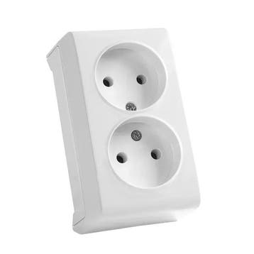 Viko by Panasonic Vera Wit Dubbel Stopcontact - Opbouw, Ophalen of Verzenden, Nieuw
