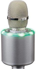 Karaoke Microfoon – met Bluetooth - Zilver – Lenco - BMC-085, Verzenden, Zo goed als nieuw