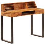 vidaXL Bureau 110x50x94 cm massief acaciahout en staal, Verzenden, Nieuw