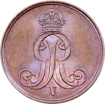 Duitsland. Georg V. 2 Pfennige 1854 (Zonder minimumprijs)