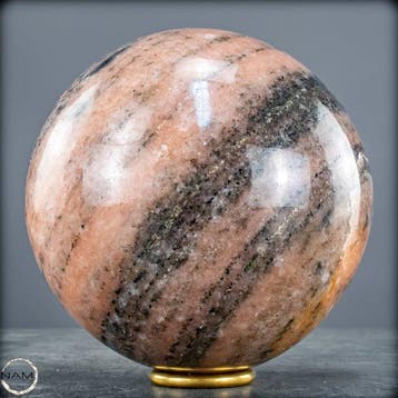 Zeer zeldzame perzik Cipolin Sphere- 3095.74 g