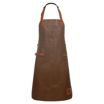 GGM Gastro | KARLOWSKY | Leren Slabbenschort - Caramel |, Verzenden, Nieuw, Overige kleuren, Schort