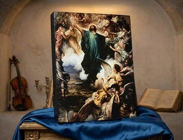 Icoon - Hemelvaart van Christus - Hout - De Hemelvaart van