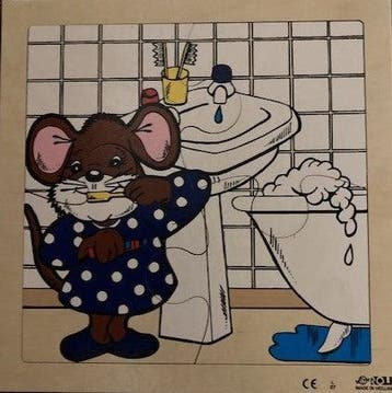 Rolf Puzzel tanden poetsen met muis (4 stukjes), Boeken, Verzenden, Nieuw