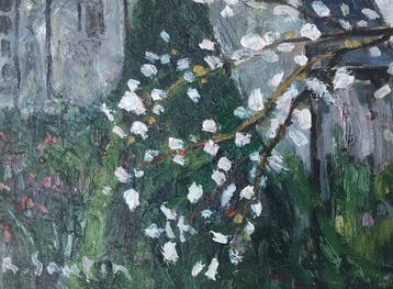 René Sautin (1881-1968) - Le coin du jardin, pommier en