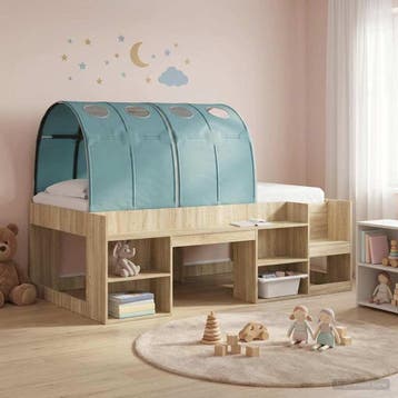 vidaXL Bedtunnel 2 st Lichtblauw Polyester, Verzenden, Nieuw, Blauw