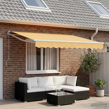 vidaXL Vervangend zonneschermdoek voor 5x3,5 m Zand, Verzenden, Nieuw