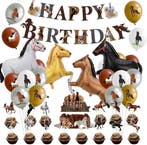 45-delige paarden decoratie set Happy Birthday XXL deLuxe, Verzenden, Nieuw, Overige soorten