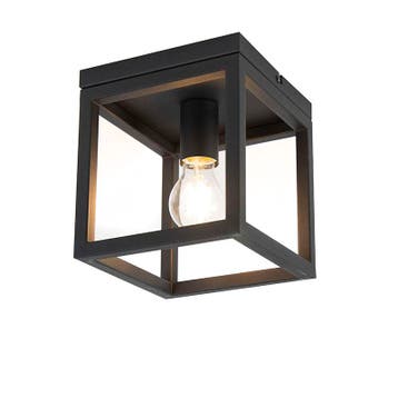 Industriële plafondlamp zwart staal - Cage, Verzenden, Nieuw