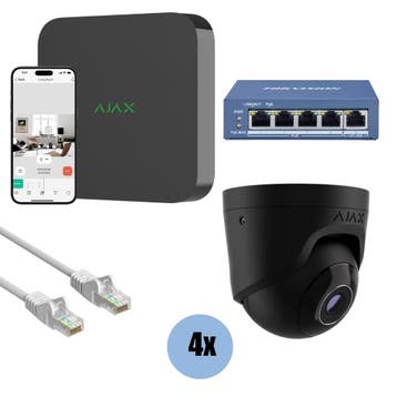 Ajax Systems Kit 4x Turret, NVR en bekabeling, Ophalen of Verzenden, Nieuw