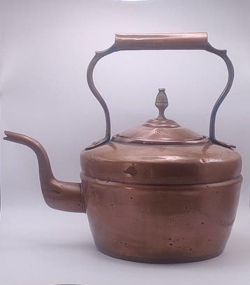Fluitketel - Koper - 800 - 30 cm - 1,9 kg, Antiek en Kunst