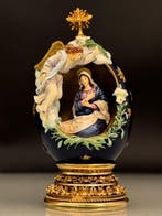 House of Faberge 24 Karat Gold Plated Imperial Nativity Egg