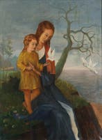 Peer van den Molengraft (1922-2014) - Maria met kind